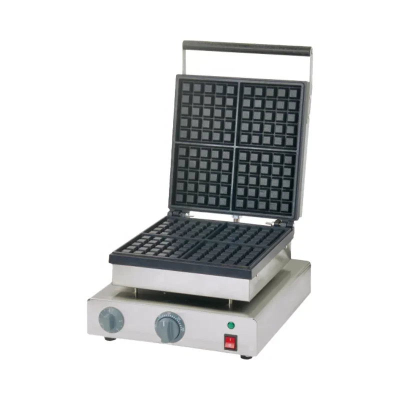 Waffle Iron Belgian - Chef Prosentials 4-Plate التجارية الوافل بيكر