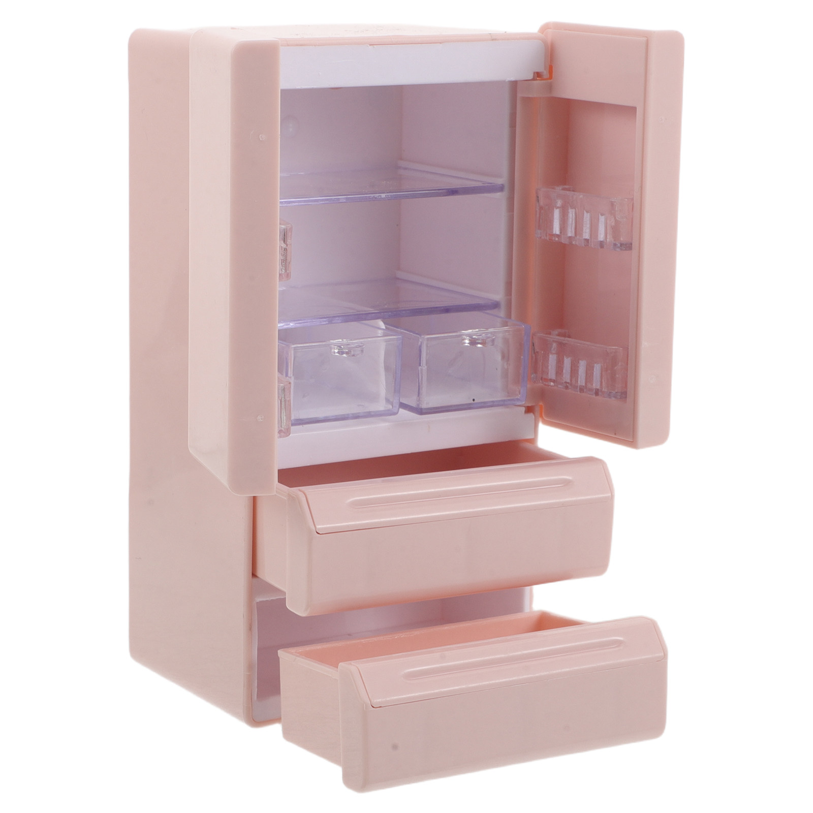 Kitchen Appliances Kids - ثلاجة صغيرة لبيت الدمى 12.5x6.5x5.5 سم،