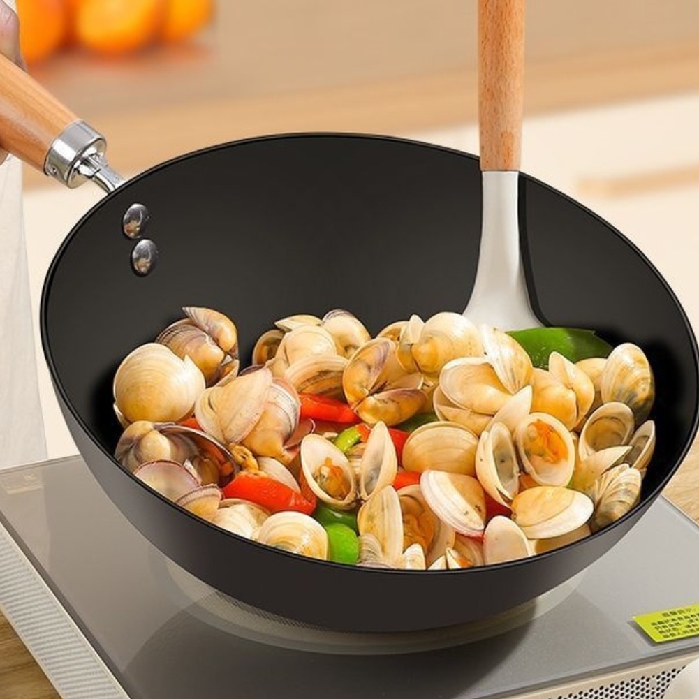Wok Electric Flat - مقلاة ووك من الحديد الزهر بحجم