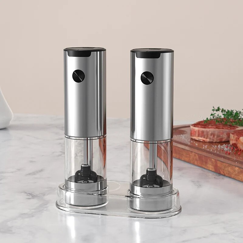 Kitchen Appliances And Utensils - مطحنة فلفل وملح كهربائية أوتوماتيكية مع