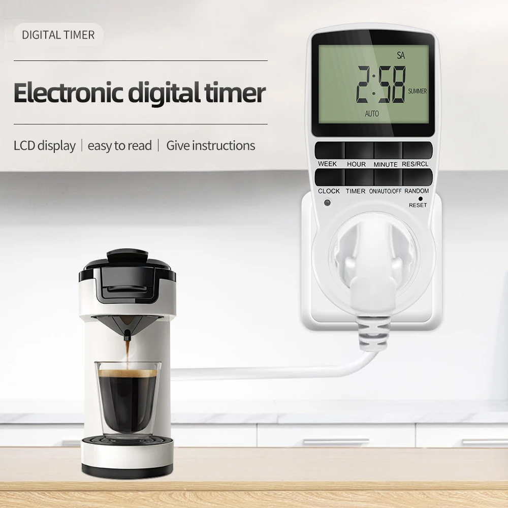Kitchen Appliances Outlet - مفتاح مؤقت رقمي إلكتروني قابل للبرمجة
