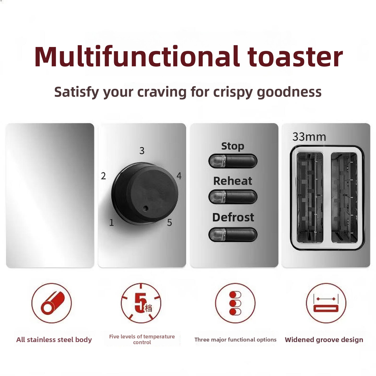 محمصة خبز من الفولاذ المقاوم ل - مراجعة Toaster 4 Slice وسعره