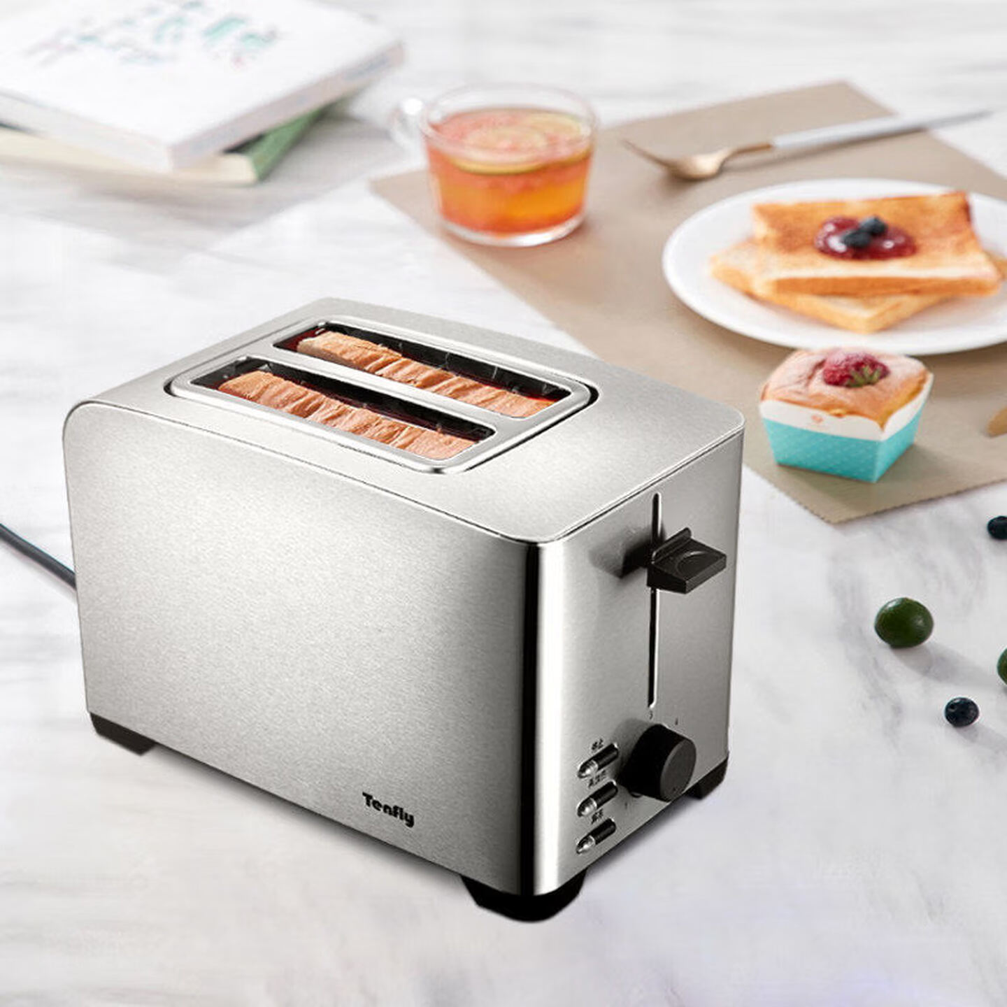 محمصة خبز من الفولاذ المقاوم ل - مراجعة Toaster 4 Slice وسعره