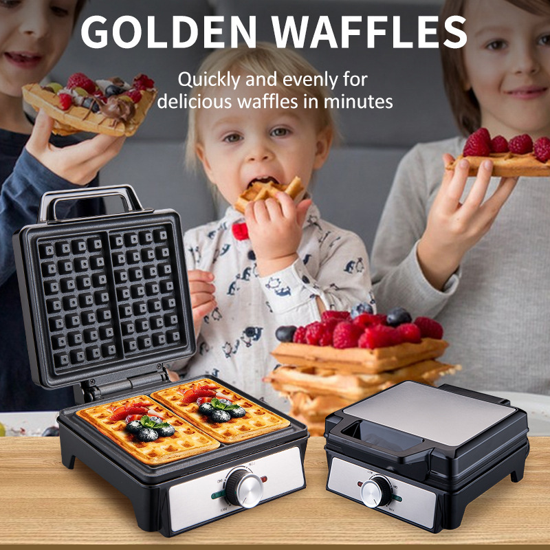 صانع الوافل 2 شرائح قابل للتعد - مراجعة Waffle Iron Belgian وسعره
