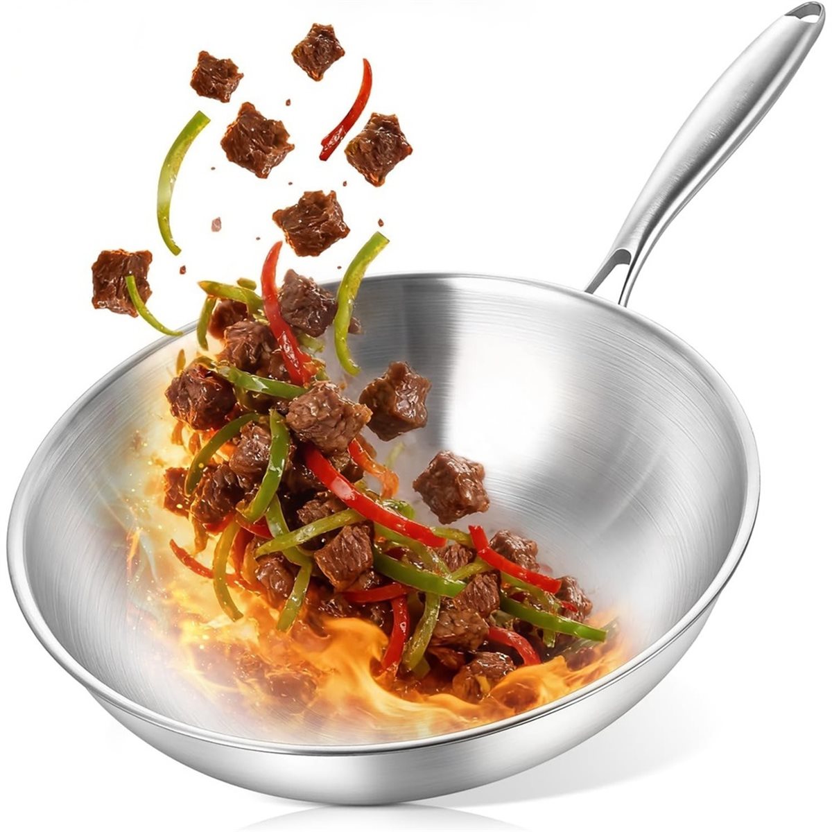 مقلاة ووك منزلية فاخرة مقاس 12 - مراجعة Wok Electric Flat وسعره