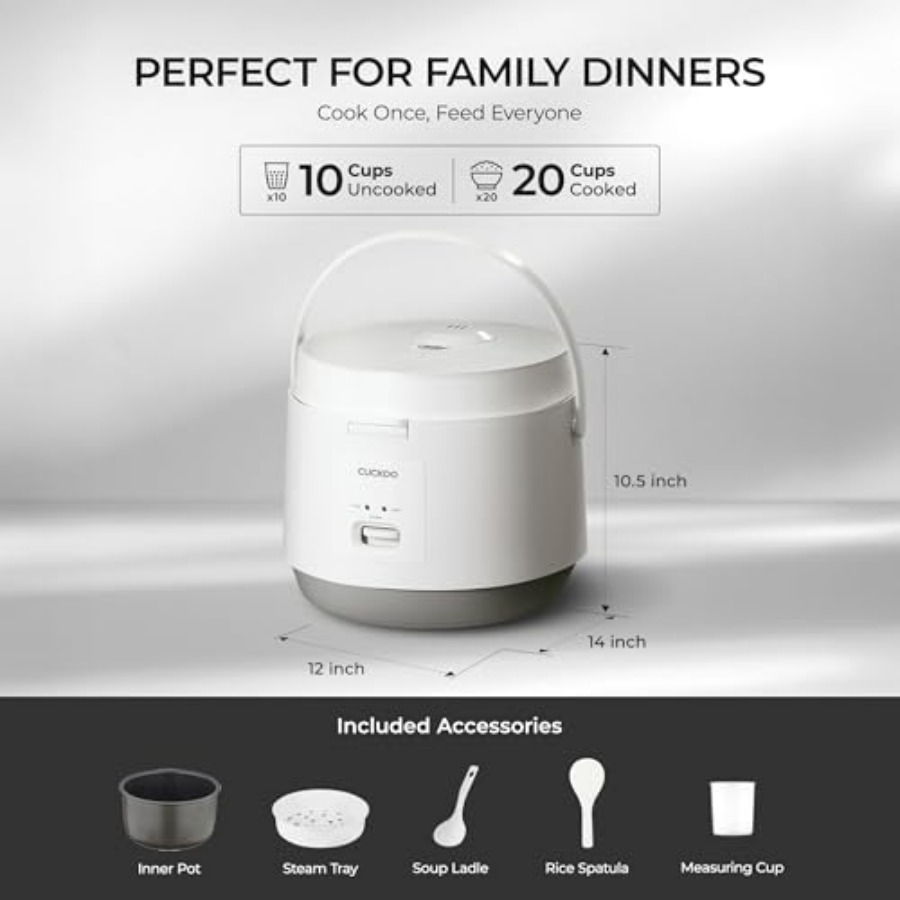 جهاز طهي الأرز الأساسي سعة 10  - مراجعة Rice Cooker 10 Cup وسعره