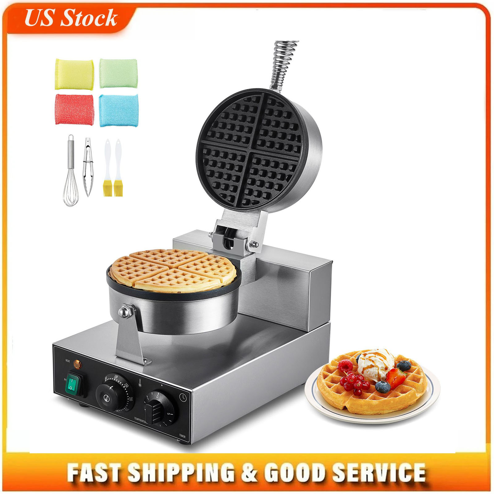 آلة صنع الوافل التجارية، جهاز  - مراجعة Waffle Iron Belgian وسعره