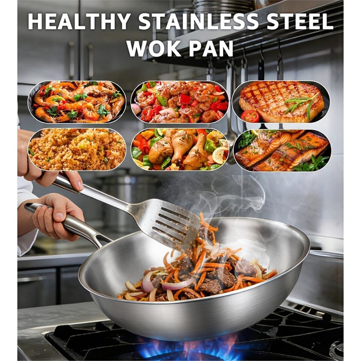 مقلاة ووك من الفولاذ المقاوم ل - مراجعة Wok Electric Flat وسعره