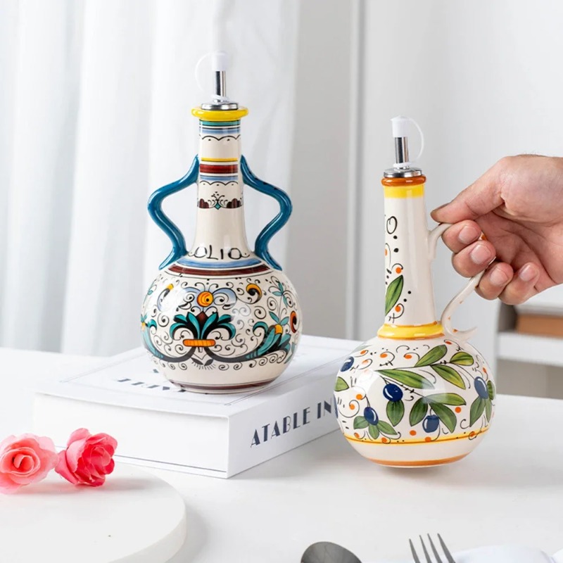 زجاجة زيت سيراميك، زجاجة صلصة  - مراجعة Kitchen Appliances And Utensils وسعره